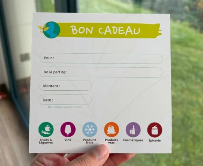 Branding print la ronde du bio bon cadeau recto
