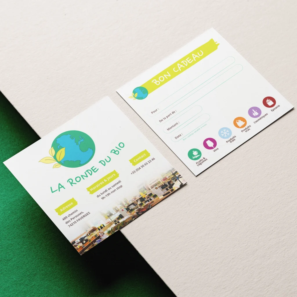 Créations imprimées La Ronde du Bio