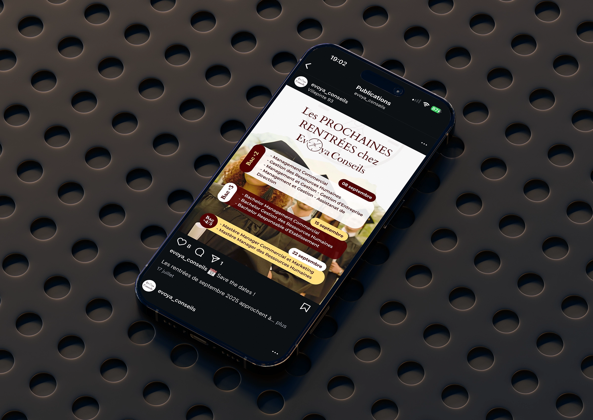 Contenus réseaux sociaux EvOya Conseils